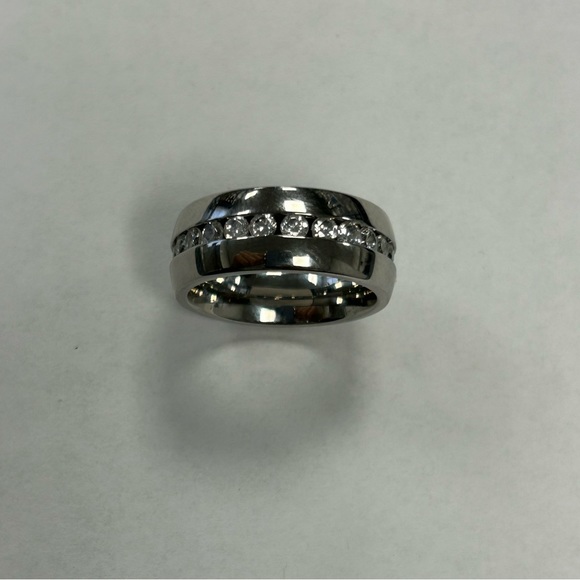 James Cavolini Sterling Silver White CZ Ring Size#6.5 Sample - Picture 4 of 8